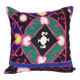 Housse de coussin brodée vintage 46x46 cm