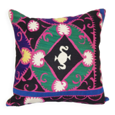 Vintage embroidered cushion cover 46x46 cm