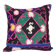 Housse de coussin brodée vintage 46x46 cm