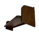 Vintage wooden wall shelve rack bookshelf in oak wood minimalist