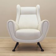 White armchair, Italian design, 1980s, production: Italy