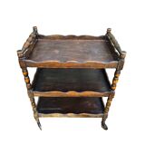 Old wooden serving trolley