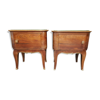 Pair of rosewood bedside