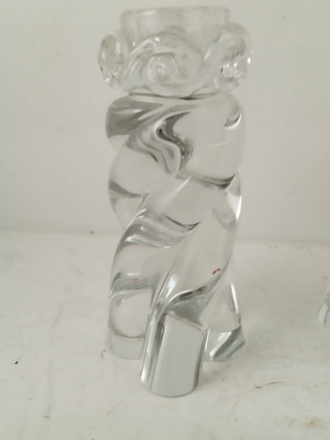 Pair of Baccarat candlesticks