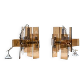Lampes en verre orange six ampoules