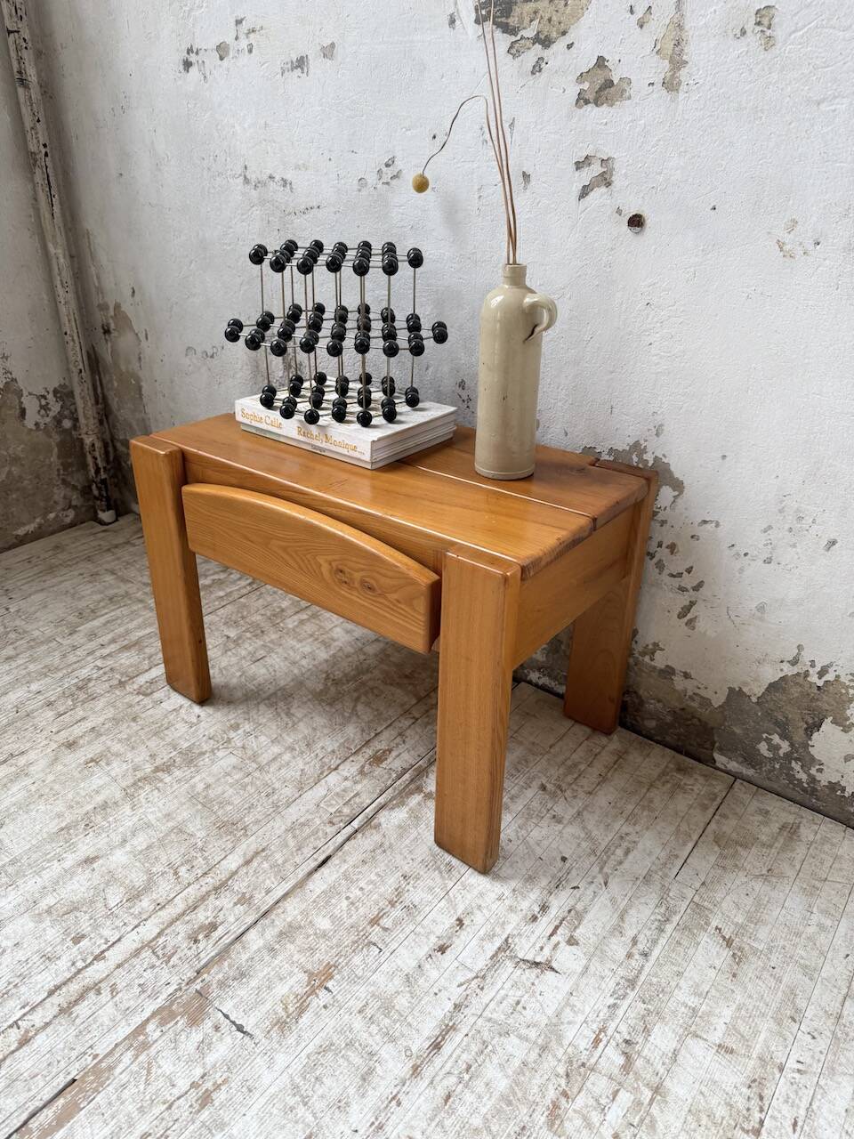 Solid elm bedside table Maison Regain