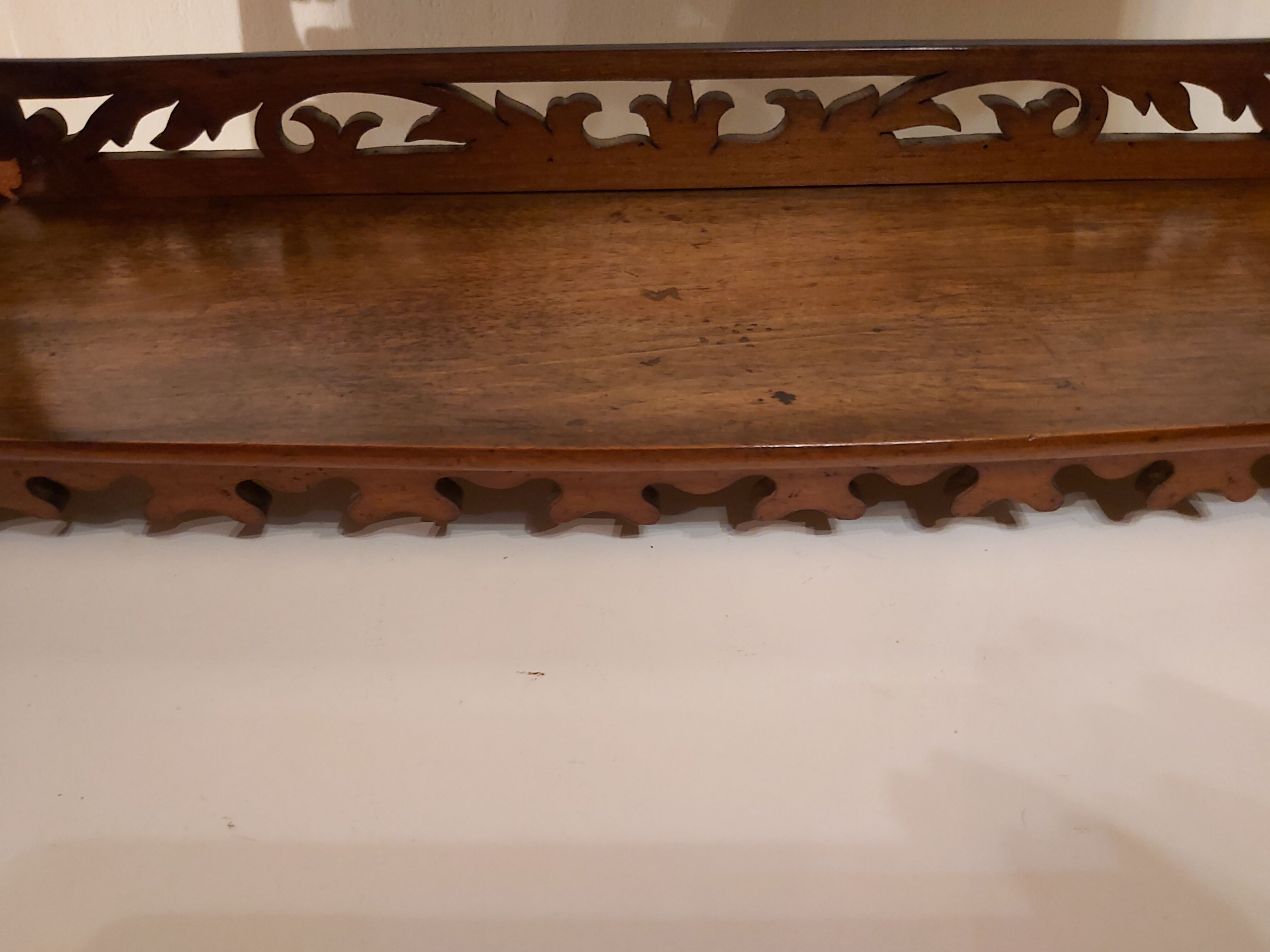 Openwork wall shelf walnut nineteenth