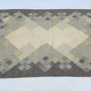 Mid-century swedish kilim röllakan rug by brita svefors for axeco 1960