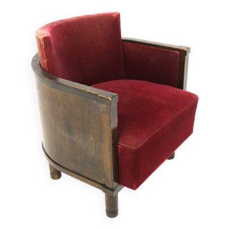 Scandinavian velvet armchair, Sweden, 1940