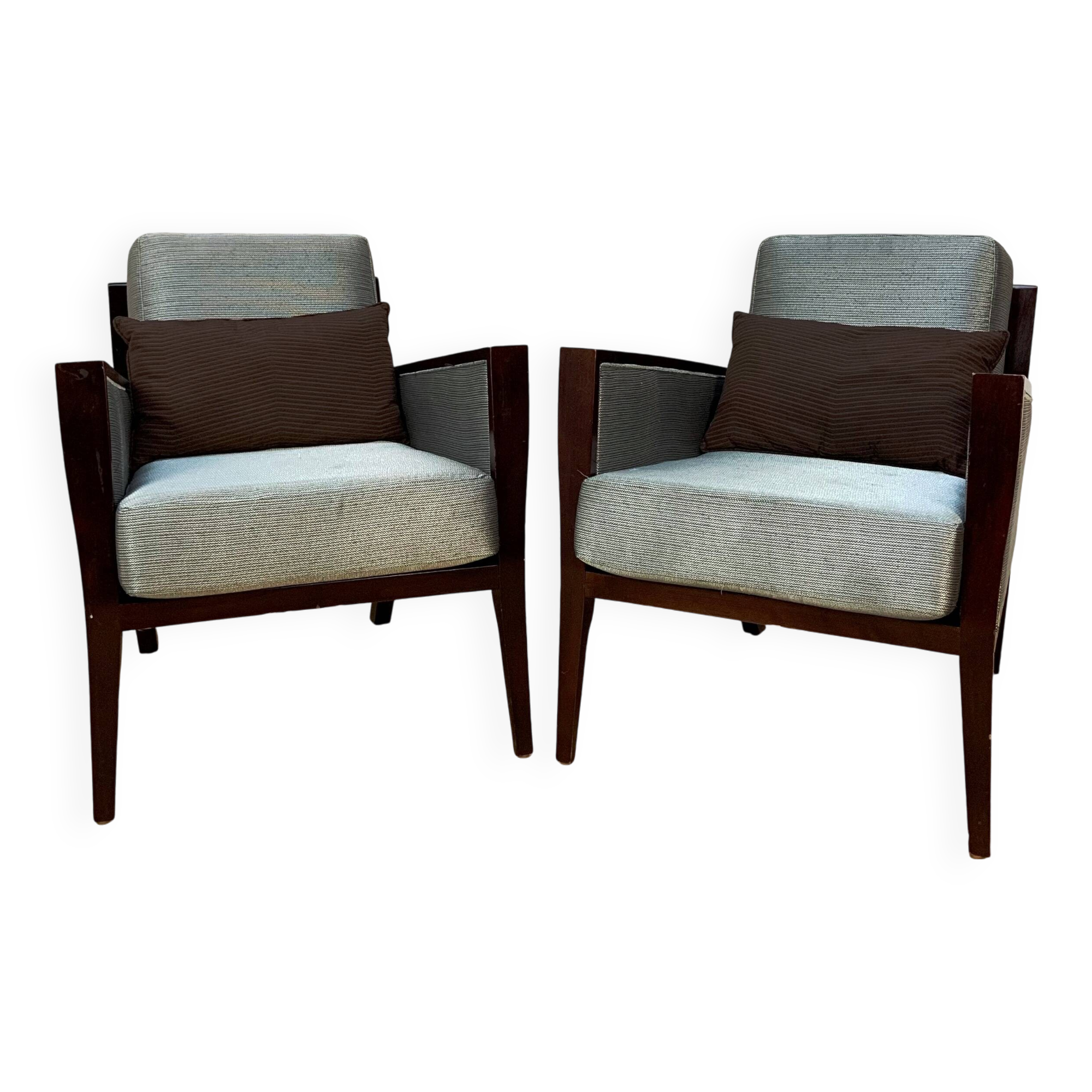 Pair of designer armchairs
