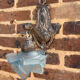 Made in France 607 - Wall lamp (1) - Art Nouveau - Silver bronze, Glass