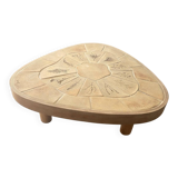 Vintage coffee table signed Barrois