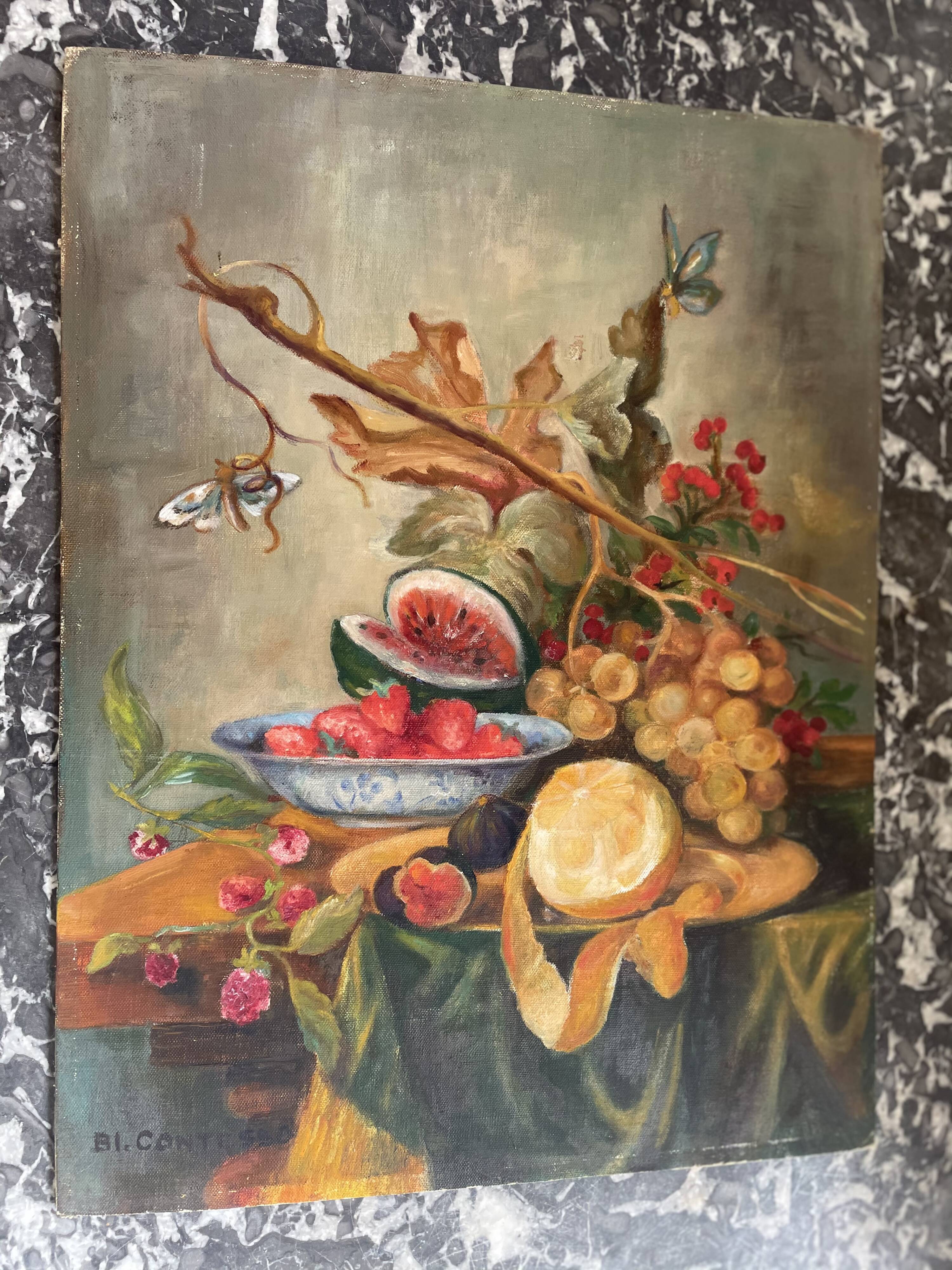 Oil on still life carton by Contesso