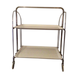White formica vintage wheeled foldable dessert