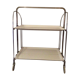 Desserte pliable à roulettes vintage formica blanc