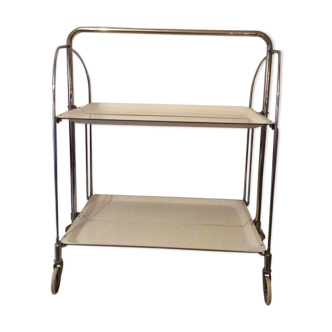 White formica vintage wheeled foldable dessert