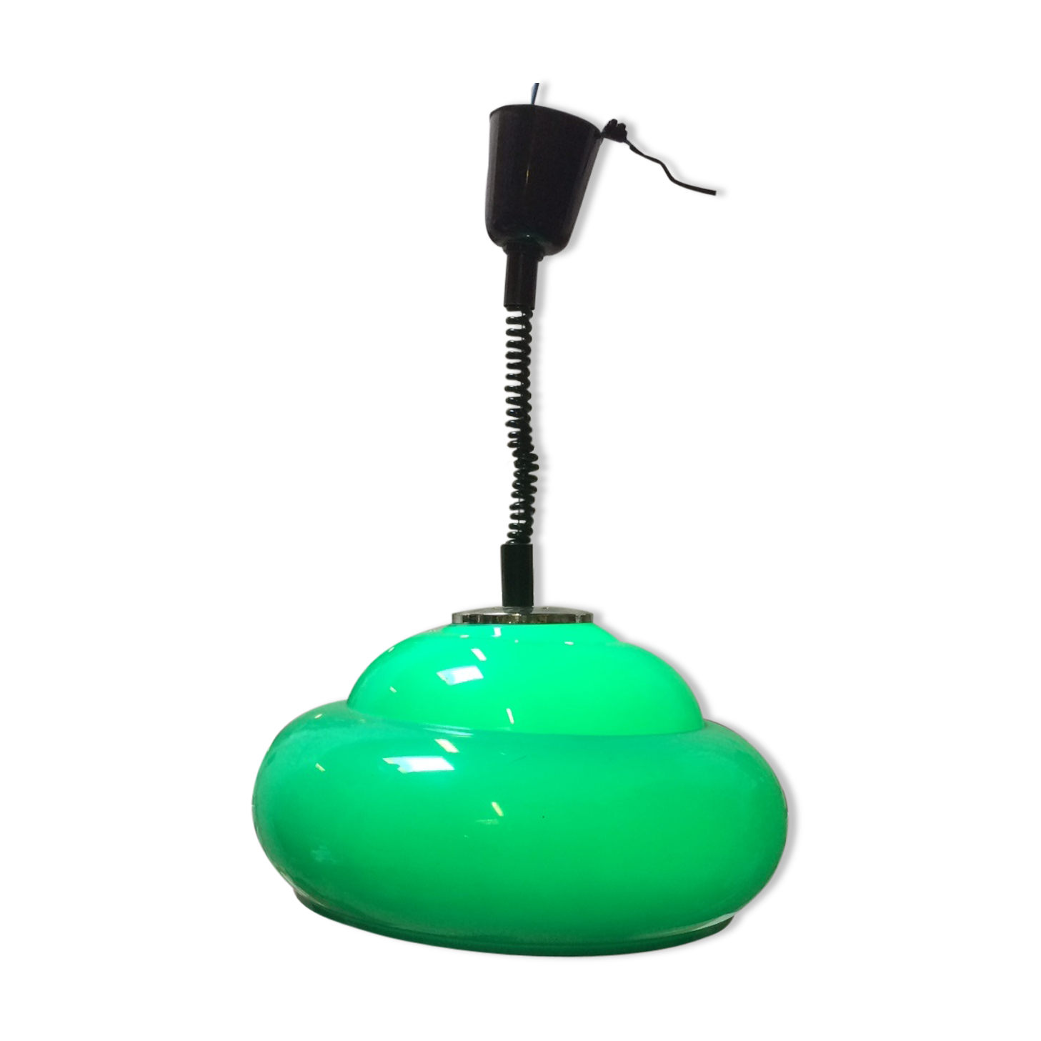 Space age green suspension - 70s - silent made in italy