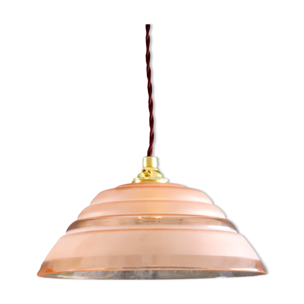 Suspension en verre rose antique de style 1950 — Beyit