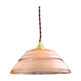 1950s style antique pink glass pendant light