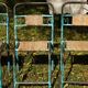 Wrought iron and rattan garden chairs