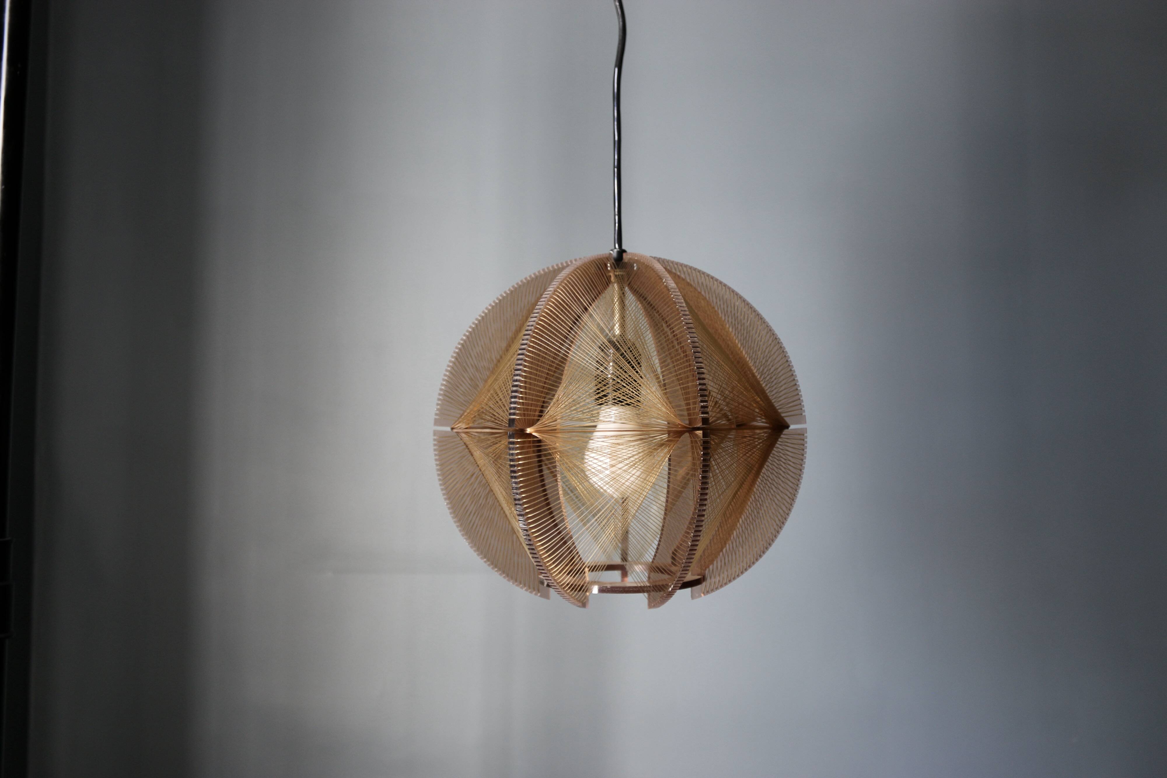 Suspension vintage 1970 Paul Secon pour Sompex