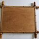 Turned wooden mirror in imitation of bamboo, mid-century, 54 cm x 67 cm