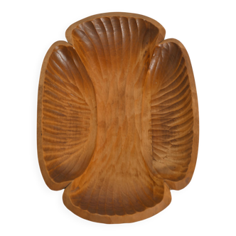 Folk Art Hand-carved Wood Bowl, Sweden 1930s