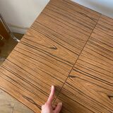 Formica folding table and two petal chairs from the 70s