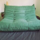 Togo sofa 2 places rehoussé to nine Alcantara Emerald Green