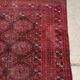 Vintage Uzbek Handmade Bukhara Rug, 4.5' x 5.10' (137cm x 181cm), 1960s