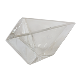 Coupe vide poche en verre de forme triangulaire signé
