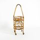 Italian Mid Century bar and serving trolley made of bamboo with wheels