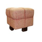 Pouf art déco de jindřich halabala, années 1950, tchécoslovaquie