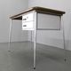 1950s Italian industrial metal and umakart desk — mid-century modern workstation