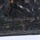 Table basse en bronze avec sculpture figurative et plateau en verre par C. Conndray