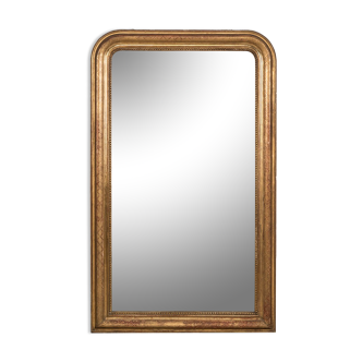 19th C Antique Louis Philippe Mirror with X pattern