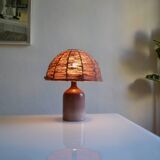 Vintage ceramic and wool lamp