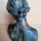 JBPigalle bust La Rieuse plaster signed