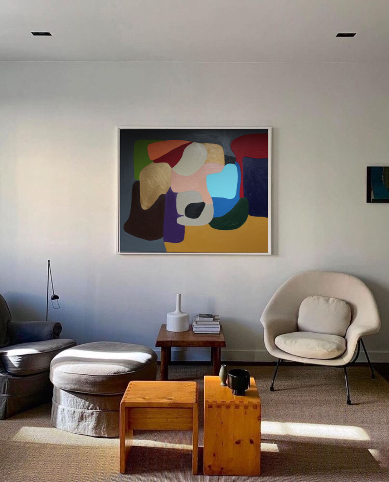 Abstract colorful handmade painting