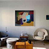 Abstract colorful handmade painting