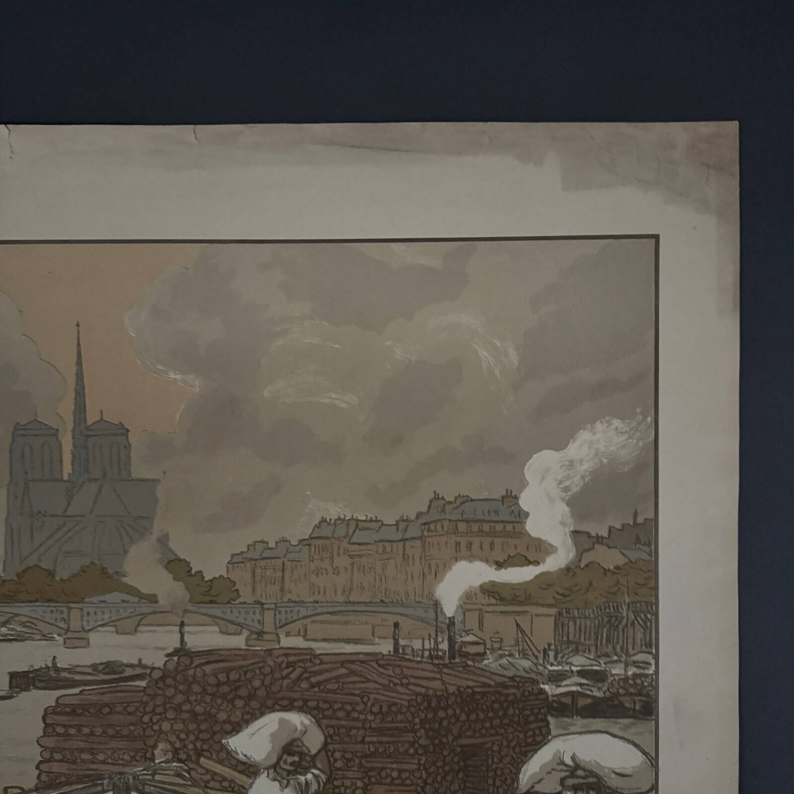 Lithograph by Henri Rivière Parisian Landscapes - Quai d'Austerlitz