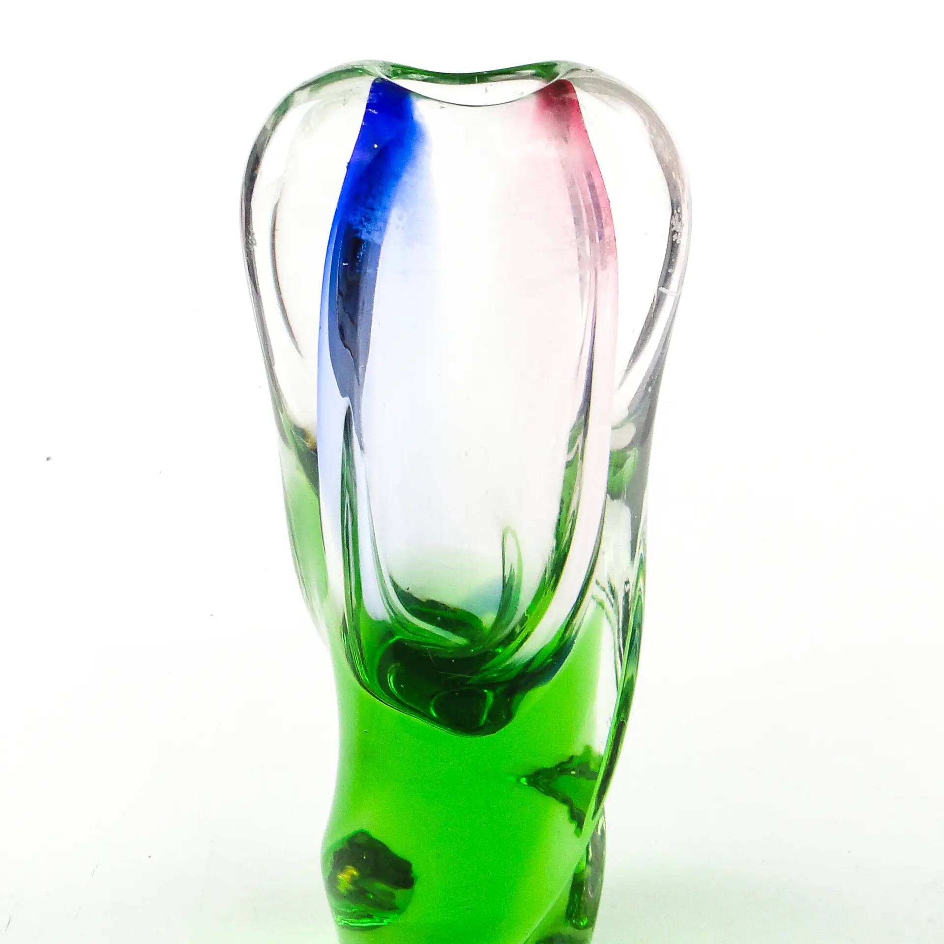 Mid-century modern vase, glass, designed by I. Suhajek, Czechoslovakia, 1960s