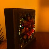 Table lamp with multicolored shards of resin 70s