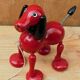 Old dog toy red wood retro