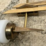 Vintage design solid brass wall light from the 60s