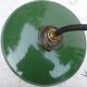 Industrial wall light in enameled sheet metal, swan neck, porcelain base