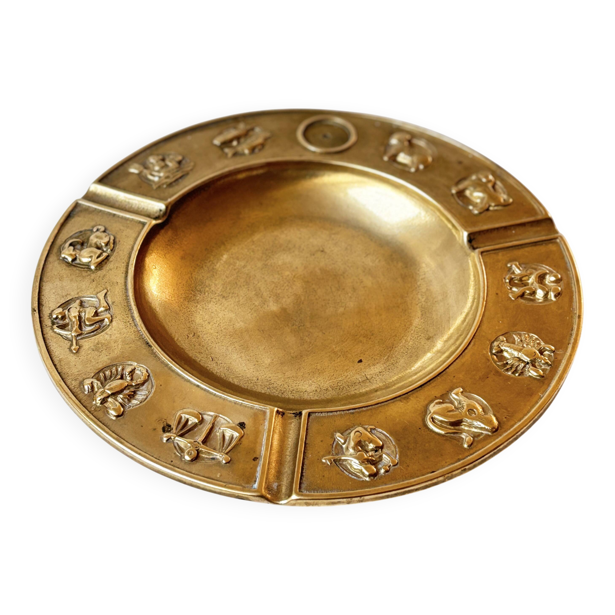 Cendrier en laiton astrologie