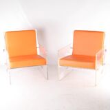 Paire de fauteuils altuglass