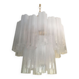 Suspension blanc en verre de murano « tronchi » disparu d50