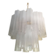 White vanished “tronchi” murano glass chandelier d50
